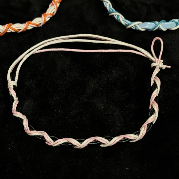Handmade Handcrafted 3-Pack Braided Faux Leather & Twine Friendship Bracelets - Picture 4 of 5
